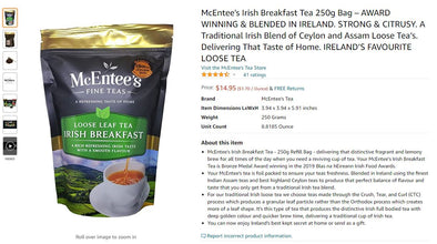 McEntee's Tea Launched in America