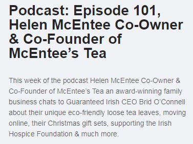 MCENTEE'S TEA FEATURES ON GUARANTEED IRISH PODCAST