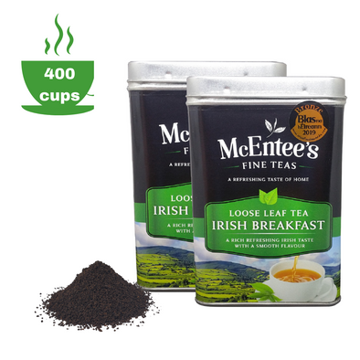 Irish Breakfast Tea 500g Tin Twin Pack, Loose Tea, Blended in Ireland.