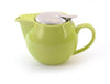 900ml Aran Mór Ceramic Lime Green Teapot Stainless Steel Lid Teapot with removable Stainless Steel Mesh Infuser for use with loose tea - McEntee's Tea