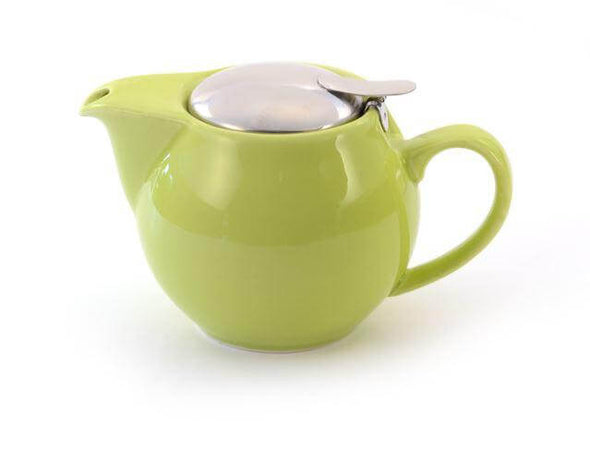 900ml Aran Mór Ceramic Lime Green Teapot Stainless Steel Lid Teapot with removable Stainless Steel Mesh Infuser for use with loose tea - McEntee's Tea