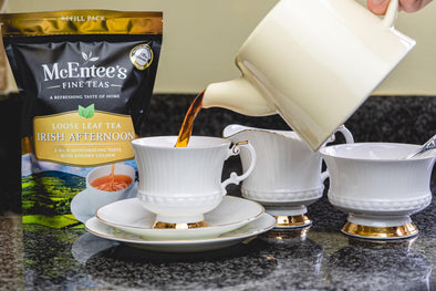 How to make a delicious cup of Irish tea using our award winning blends of McEntee's loose Tea