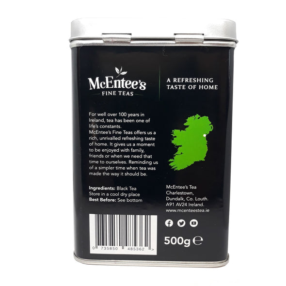 McEntee's Tea, loser Tee, Irish Breakfast Tea, 500 g, Blechdose