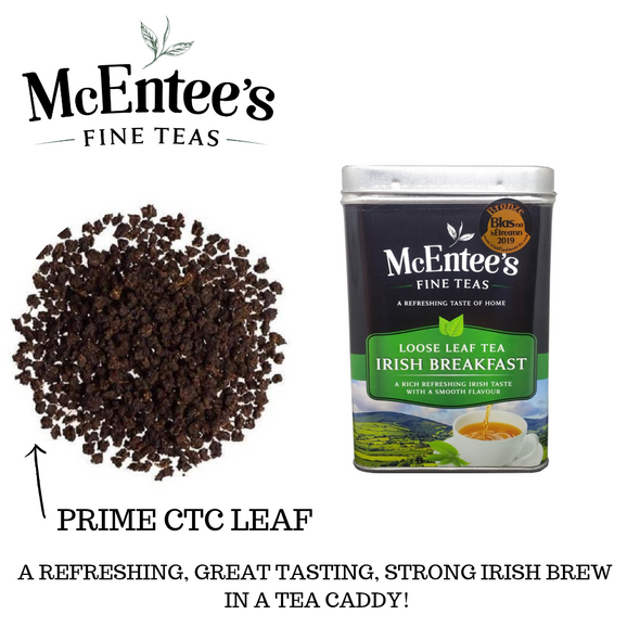 Té de desayuno irlandés lata de 500g (200 tazas) - McEntee's Tea