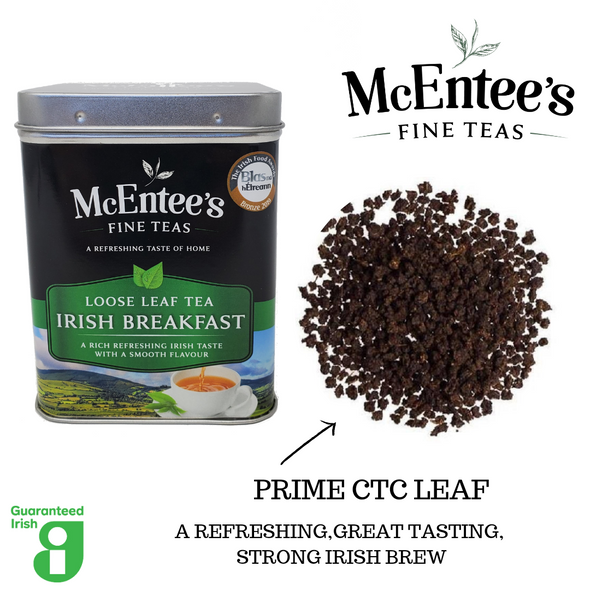Té de desayuno irlandés Lata de 220 g (más de 90 tazas) - McEntee's Tea