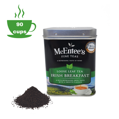 Miscela di tè irlandese per la colazione Latta 220g (90+ tazze) - McEntee's Tea