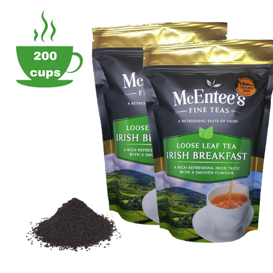 Irish Breakfast Tea 250g Pouch twin pack, Loose Tea, Blended in Ireland