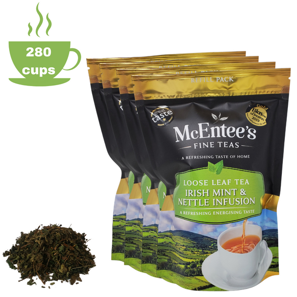 Mint and Nettle Infusion, loose tea, Naturally caffeine free,Blended in Ireland