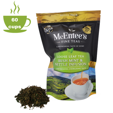 Mint and Nettle Infusion, loose tea, Naturally caffeine free,Blended in Ireland