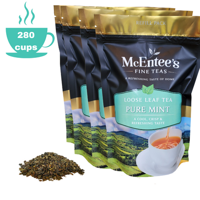 Pure Mint Tea Value 4 x 150g, loose leaf tea