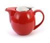 900ml Aran Mór Ceramic red Teapot Stainless Steel Lid Teapot with removable Stainless Steel Mesh Infuser for use with loose tea - McEntee's Tea