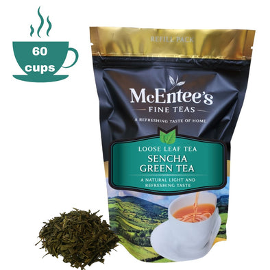 Sencha Green Tea 130g Pouch (60 cups) - McEntees Tea