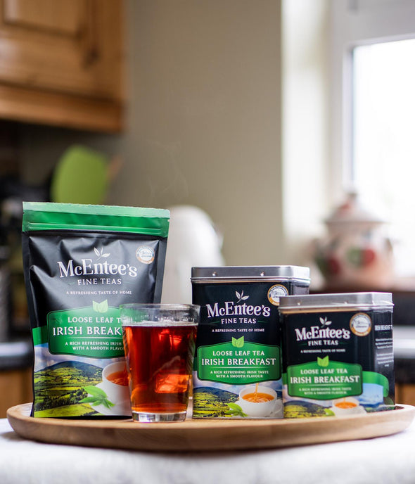Miscela di tè irlandese per la colazione Latta 220g (90+ tazze) - McEntee's Tea
