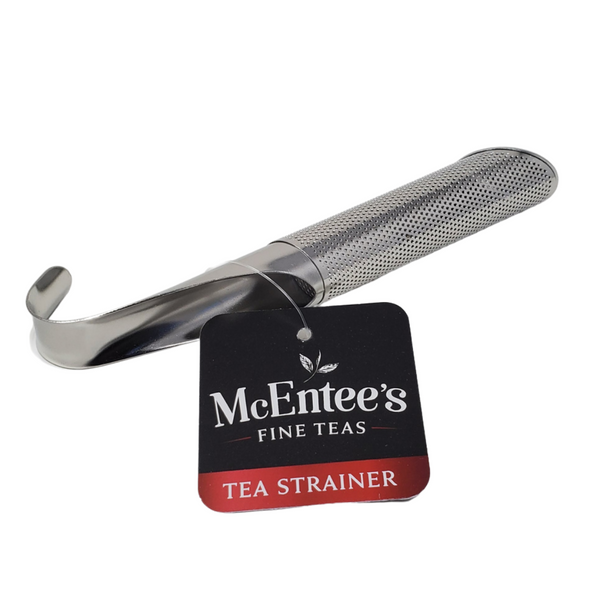 Stainless Steel hook pipe filter for loose tea for a proper cup of tea. Ideal for making tea in a cup when using loose tea for a proper tasting cup of tea.